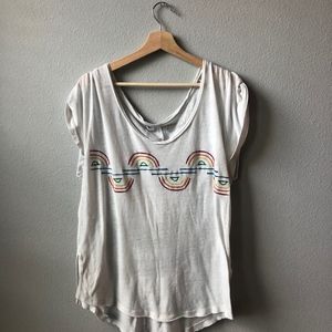 Free People Distressed Rainbow Tee